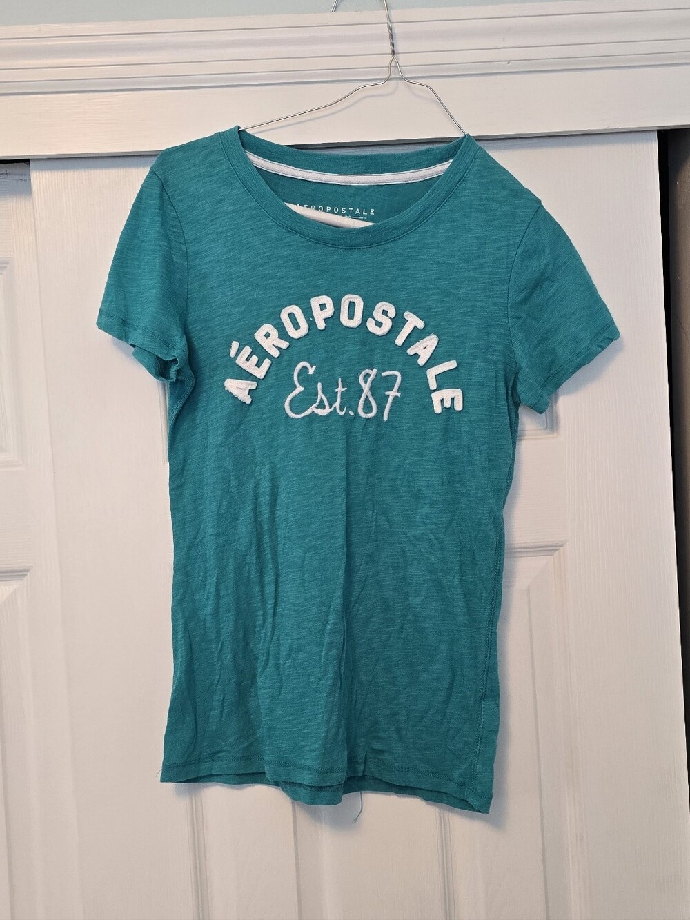 Aeropostale Teal Green Short-Sleeve 'Est. 87' Logo Tee